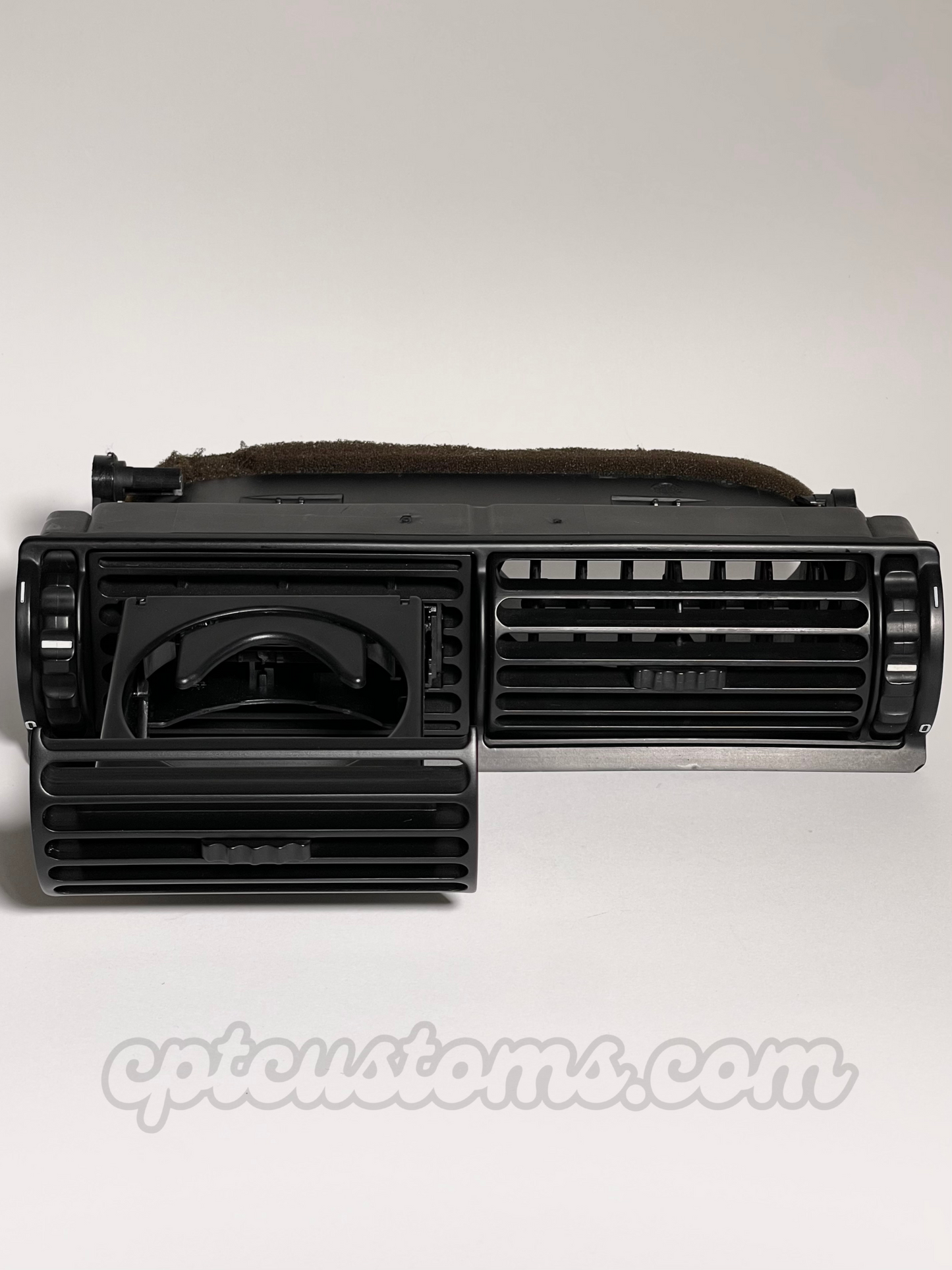 BMW E30 Air Vent Cupholder – Fully Open, Installed on Right Side of Center Grille